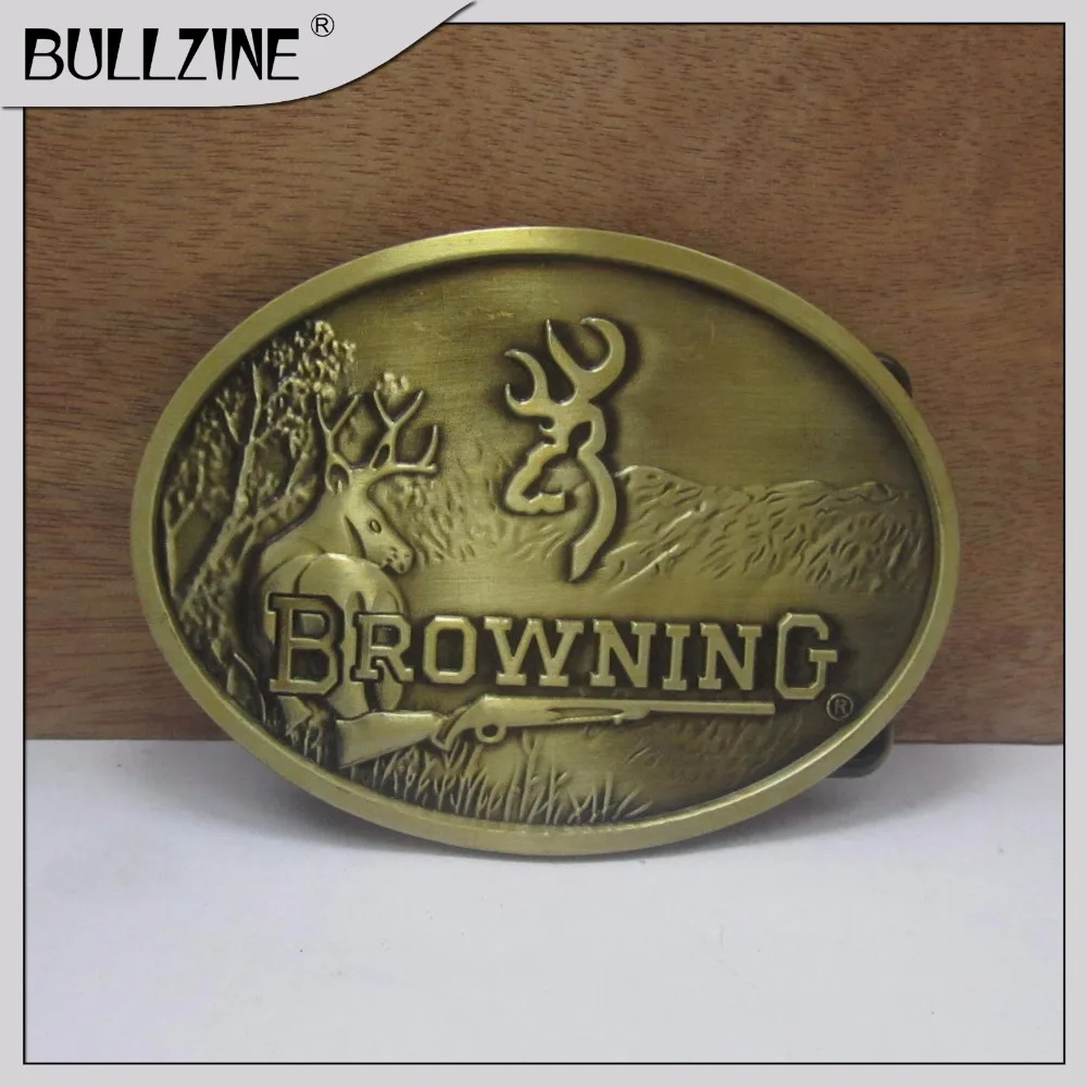 Bullzine Browning cowboy jeans belt buckle with pewter finish & antique brass finish FP-03557 for 4cm width belt drop shipping
Bullzine Browning cowboy jeans belt buckle with pewter finish & antique brass finish FP-03557 for 4cm width belt drop shipping