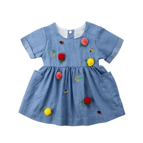 2018 Casual Newborn Toddler Kids Baby Girls Denim Dress Embroidery Party Pageant Dress Size 1-5T
2018 Casual Newborn Toddler Kids Baby Girls Denim Dress Embroidery Party Pageant Dress Size 1-5T