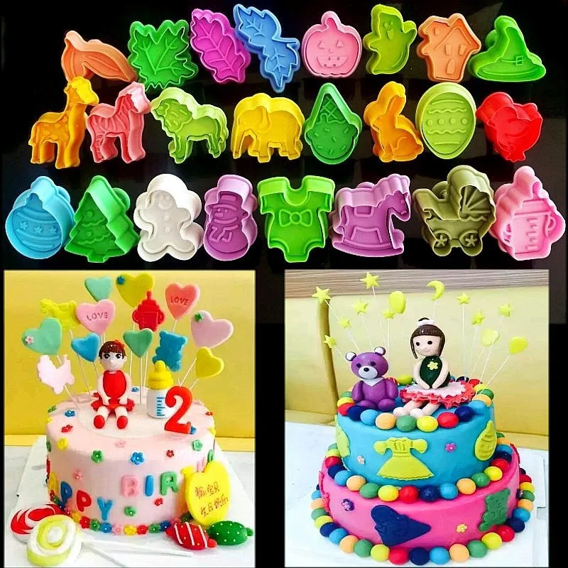 24pcs cartoon Biscuit Mold 3D Cookie Plunger Cutter Pastry Decorating DIY Food Fondant Baking Mould Tool Spring pressing
24pcs cartoon Biscuit Mold 3D Cookie Plunger Cutter Pastry Decorating DIY Food Fondant Baking Mould Tool Spring pressing
