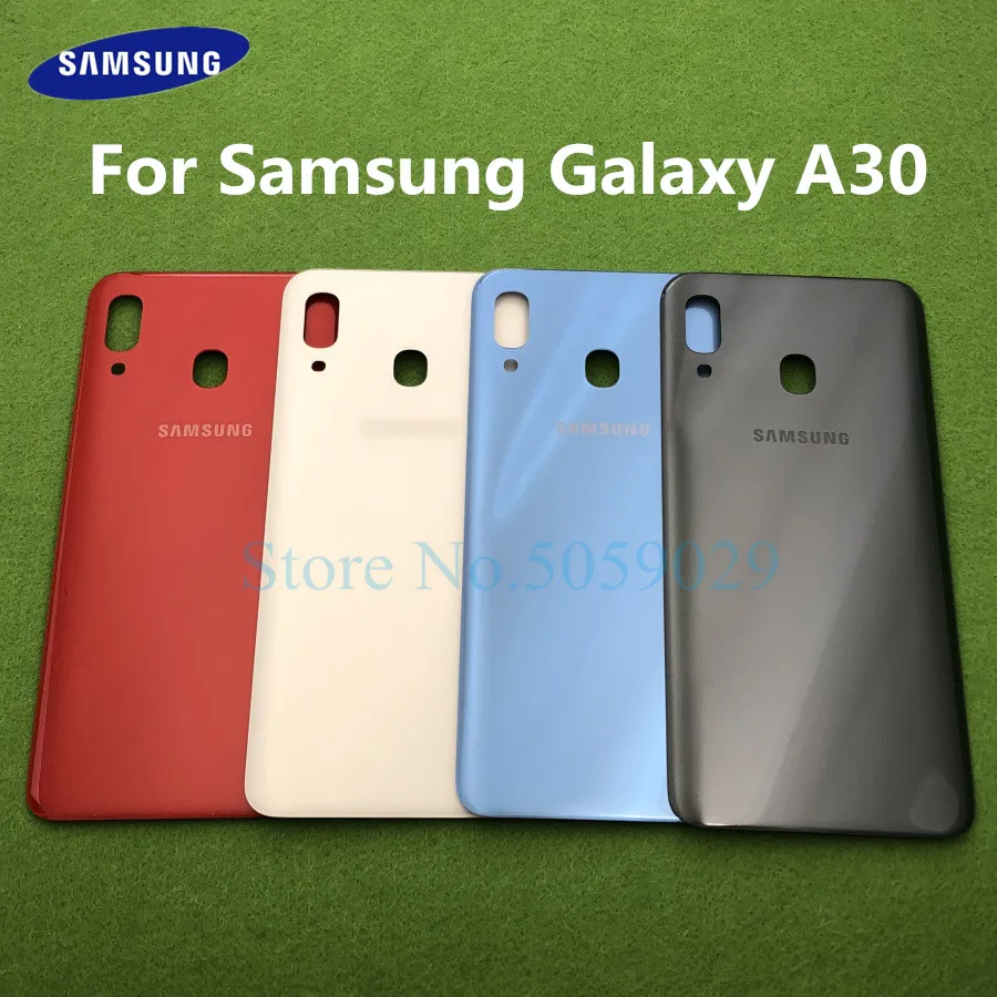 Оригинал для SAMSUNG Galaxy A30 A305 A305F SM Задняя стеклянная крышка батарейного отсека