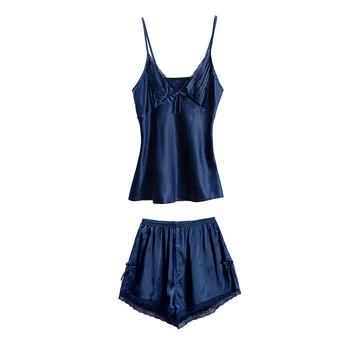 Camisole Pajamas gecelik Sexy Pajamas Night Skirt Shorts Ice Silk lingerie sleepwear vintage feminina pajama set
Camisole Pajamas gecelik Sexy Pajamas Night Skirt Shorts Ice Silk lingerie sleepwear vintage feminina pajama set