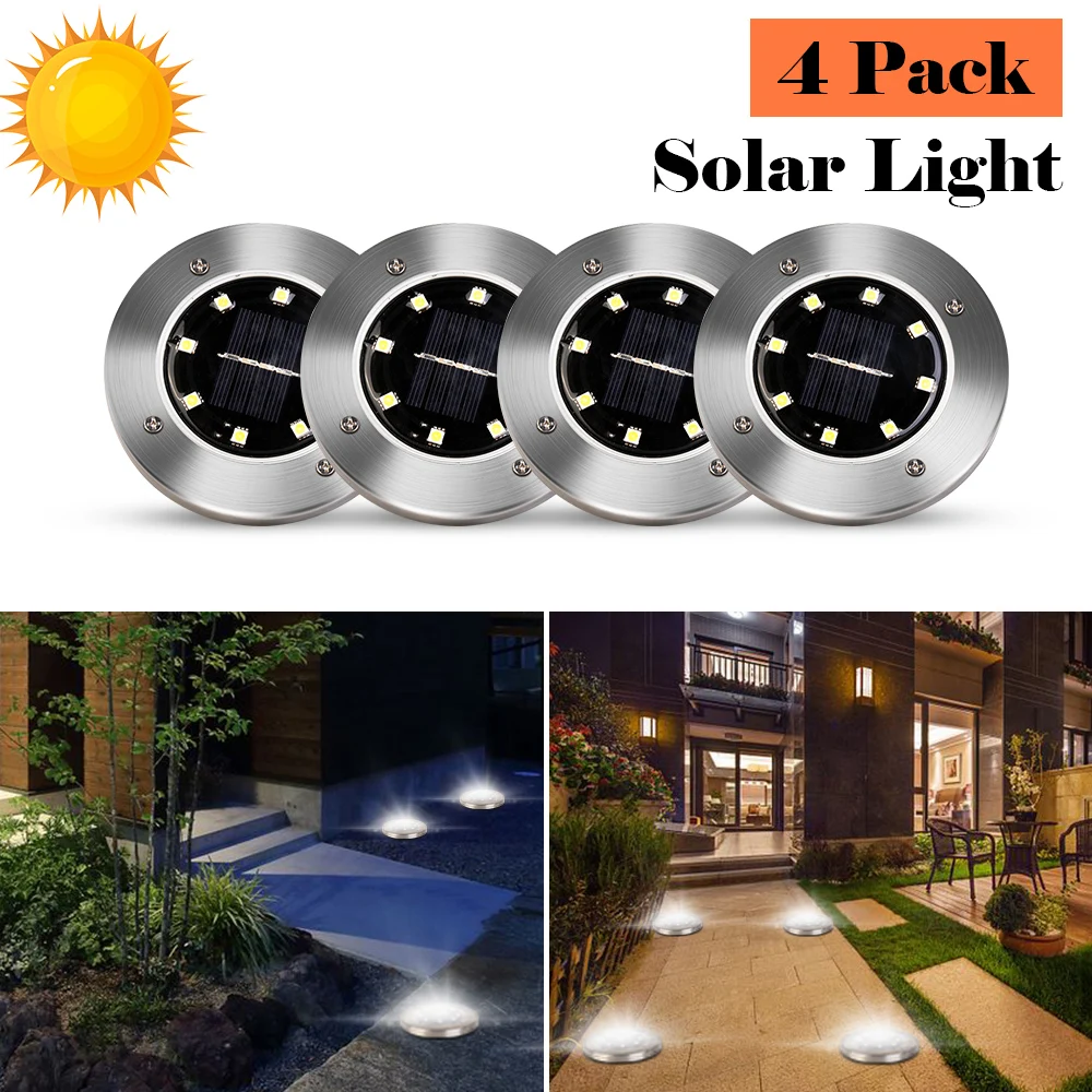 Solar Powered Lights 8 LED Solar Pathway Lights Outdoor Waterproof Garden Landscape Lighting for Yard Deck Lawn Patio
Solar Powered Lights 8 LED Solar Pathway Lights Outdoor Waterproof Garden Landscape Lighting for Yard Deck Lawn Patio