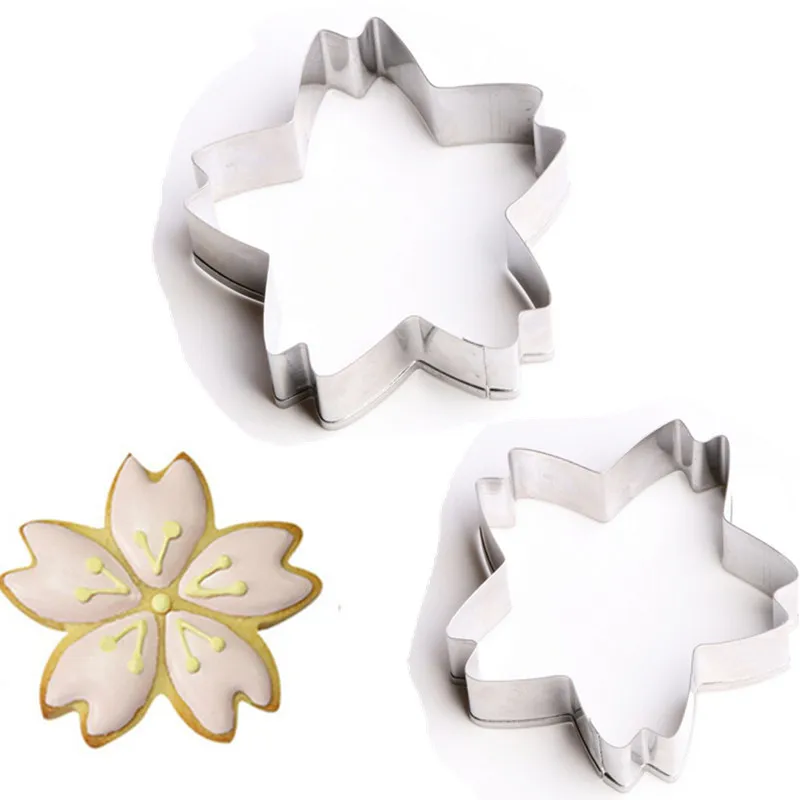 New 1PC/Lot Sakura Flower Cutter and Moulds Stainless Steel Fondant Cake Cookie Decorating Cutters Cherry Blossoms Mold For Cake
New 1PC/Lot Sakura Flower Cutter and Moulds Stainless Steel Fondant Cake Cookie Decorating Cutters Cherry Blossoms Mold For Cake