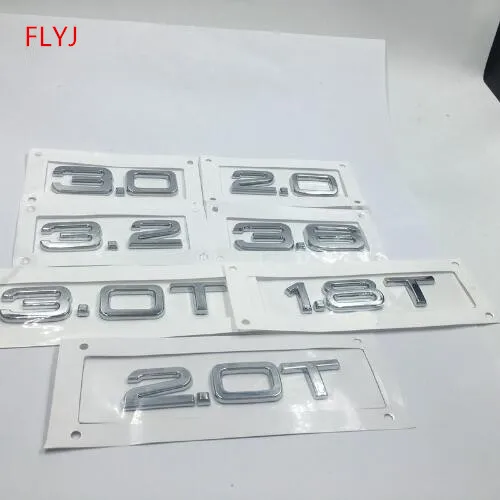 Chrome ABS Rear Trunk Emblem Number Letters Badge Logo Sticker For Audi 1.6 2.0 3.0 3.2 3.6 1.8T 2.0T 3.0T emblems
Chrome ABS Rear Trunk Emblem Number Letters Badge Logo Sticker For Audi 1.6 2.0 3.0 3.2 3.6 1.8T 2.0T 3.0T emblems