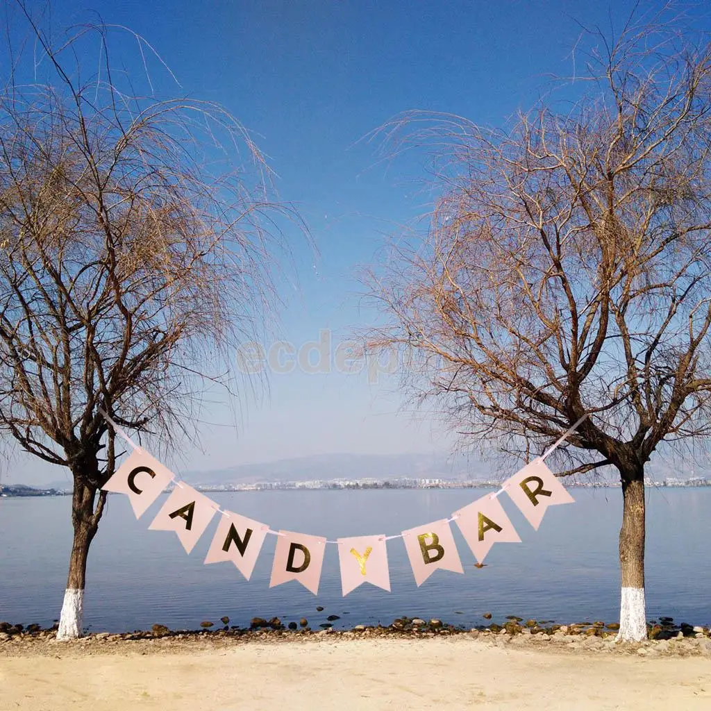 Sweet Candy Bar Garland Banner Wedding Baby Shower Garden Party Cafe Buffets Bunting Photo Prop Decoration
Sweet Candy Bar Garland Banner Wedding Baby Shower Garden Party Cafe Buffets Bunting Photo Prop Decoration
