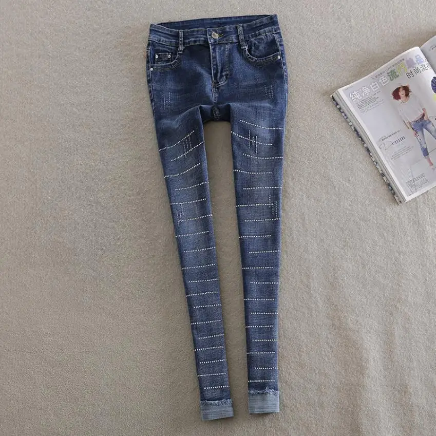 stretch diamond beading jeans European diamond beaded ankle jeans female elastic waist diamond rhinestone pencil trousers wq2212
stretch diamond beading jeans European diamond beaded ankle jeans female elastic waist diamond rhinestone pencil trousers wq2212