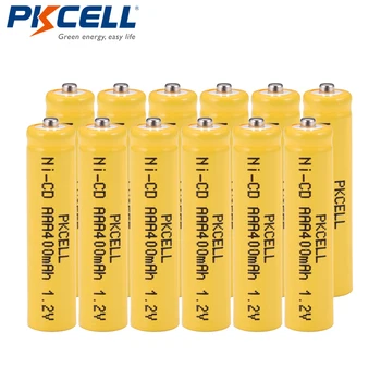 PKCELL 12pcs/lot NiCd AAA 3A 400mAh 1.2V Ni-CD Rechargeable Battery Cell Button Top
PKCELL 12pcs/lot NiCd AAA 3A 400mAh 1.2V Ni-CD Rechargeable Battery Cell Button Top