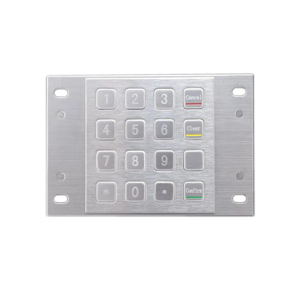 Pin Pad with Waterproof terminal keyboard, Kiosk IP65 mini vandal-proof 16key metal keypad, stainless steel metal numeric keypad
Pin Pad with Waterproof terminal keyboard, Kiosk IP65 mini vandal-proof 16key metal keypad, stainless steel metal numeric keypad