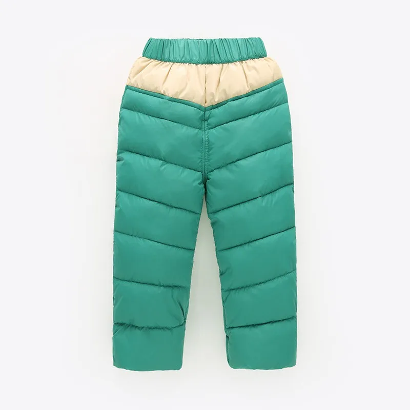 COOTELILI 80-130cm Warm Winter Boys Pants Trousers For Kids Elastic Waist Cotton Thicken Snowsuit Baby Pants Boys Clothes (13)