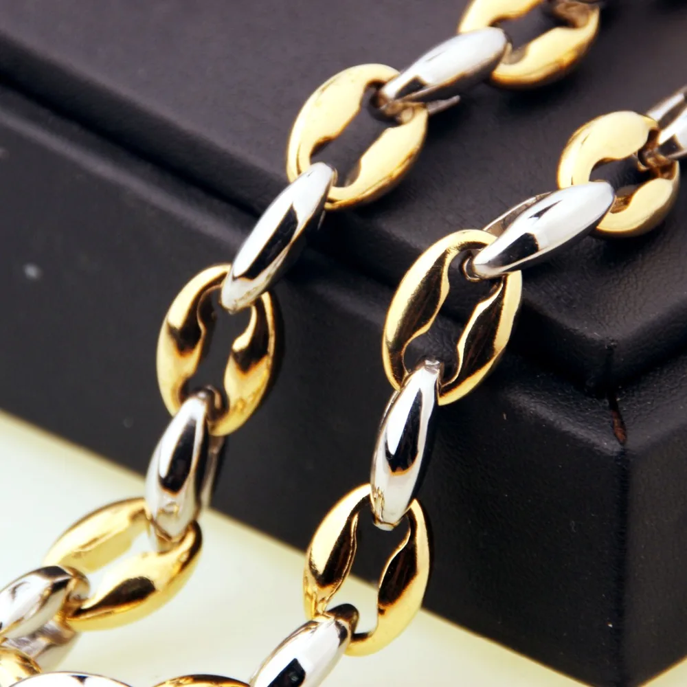 Charming Coffee Beans Hollow Chain 11mm 7-40inchStainless Steel Silver Gold Men's Women's Necklace Or Bracelet Jewelry Xmas Gift
Charming Coffee Beans Hollow Chain 11mm 7-40inchStainless Steel Silver Gold Men's Women's Necklace Or Bracelet Jewelry Xmas Gift