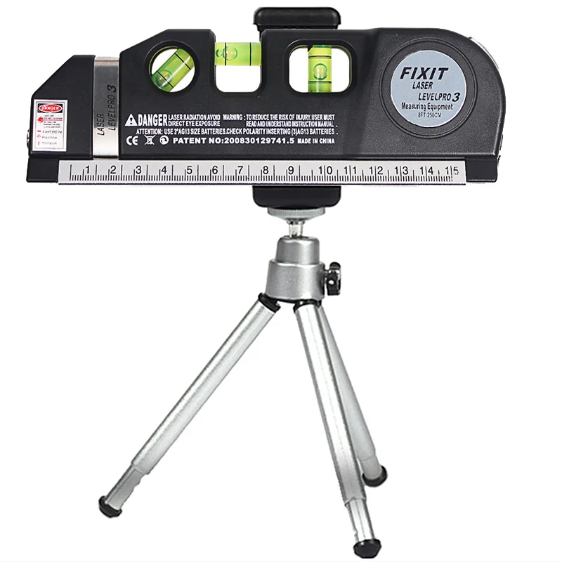 3 Lines Laser Level Horizontal Vertical Cross Right Angle 45 Degree Air Bubble Level Measurement Built-in Tape Ruler with Tripod
3 Lines Laser Level Horizontal Vertical Cross Right Angle 45 Degree Air Bubble Level Measurement Built-in Tape Ruler with Tripod