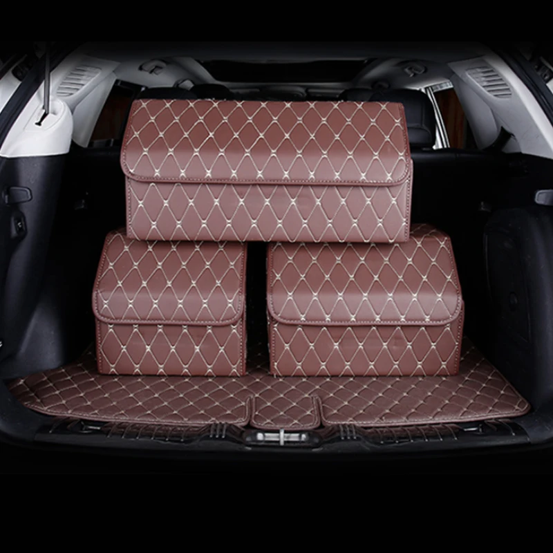 Car Trunk Organizer Box Storage Bag Auto Trash Tool Bag PU Leather Folding Large Cargo Storage Stowing Tidying Car Accessories
Car Trunk Organizer Box Storage Bag Auto Trash Tool Bag PU Leather Folding Large Cargo Storage Stowing Tidying Car Accessories