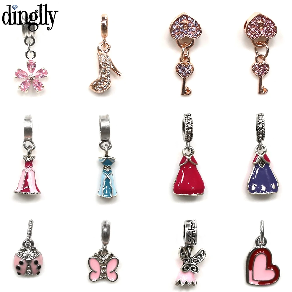 2Pcs / Lot Silver Rose Gold Crystal Magnolia High Heels Butterfly Ladybugs Charms Fit Original Pandora Bracelets Bangles Pendant
2Pcs / Lot Silver Rose Gold Crystal Magnolia High Heels Butterfly Ladybugs Charms Fit Original Pandora Bracelets Bangles Pendant