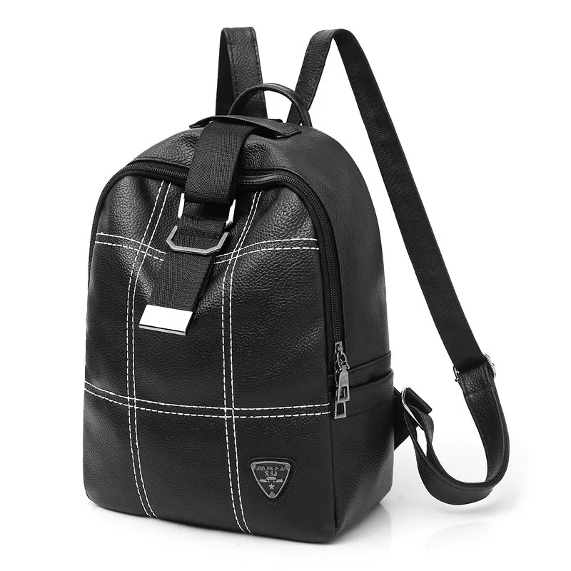 Simple Pu Leather Backpack Women Backpacks for Teenage Girls School Bags Fashion Vintage Solid Black Shoulder Bag B244
Simple Pu Leather Backpack Women Backpacks for Teenage Girls School Bags Fashion Vintage Solid Black Shoulder Bag B244