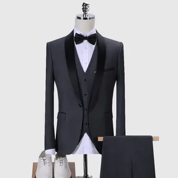 Mens Tuxedo Suit 3 Piece set Slim Design Autumn men suit Jacket with Pants & Vest Size S - 6XL Wedding Banquet mens suits
Mens Tuxedo Suit 3 Piece set Slim Design Autumn men suit Jacket with Pants & Vest Size S - 6XL Wedding Banquet mens suits