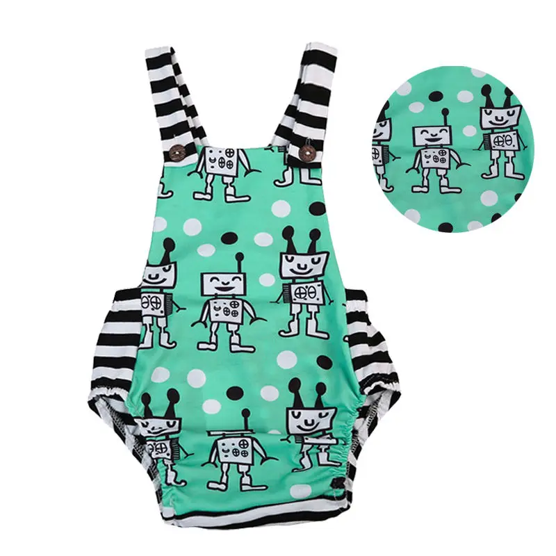 Newborn Baby Boy Girl Summer Casual Bodysuit Infant Kids Cartoon Robots Print Striped Jumpsuit Clothes Outfits
Newborn Baby Boy Girl Summer Casual Bodysuit Infant Kids Cartoon Robots Print Striped Jumpsuit Clothes Outfits