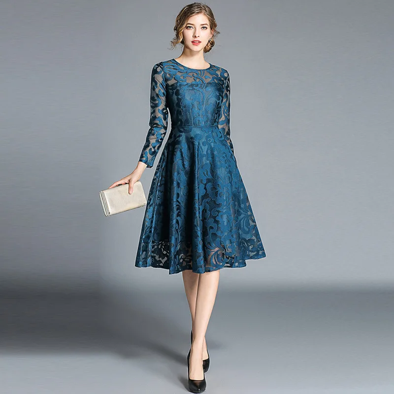 Spring Women Dress 2019 Work Casual Party Slim O-neck Full Sleeve Sexy Dresses Women A-line Vintage Vestidos
Spring Women Dress 2019 Work Casual Party Slim O-neck Full Sleeve Sexy Dresses Women A-line Vintage Vestidos
