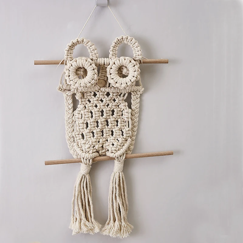 Bohemian Owl Ornament Curtains Patterns 100% Handmade Knitting Wedding Hanging Backdrop Tapestry
Bohemian Owl Ornament Curtains Patterns 100% Handmade Knitting Wedding Hanging Backdrop Tapestry