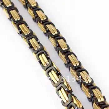5pcs lot great men's black gold Stainless Steel huge 9.5mm Byzantine chain necelace , birthday ,Thanksgiving ,Christmas gifts
5pcs lot great men's black gold Stainless Steel huge 9.5mm Byzantine chain necelace , birthday ,Thanksgiving ,Christmas gifts