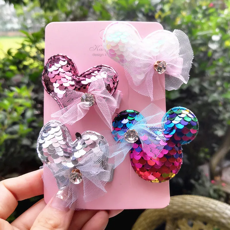 4pcs/set Girls hair clips 2.17" Sequins love bear kids gem kids hair barrettes children hair accessories for girls
4pcs/set Girls hair clips 2.17" Sequins love bear kids gem kids hair barrettes children hair accessories for girls