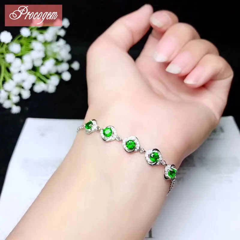 Natural Diopside Tennis Chian Bracelets for Women Accessories 4x4mmx5pcs Genuine Gemstone 925 Sterling silver Free shipping #139
Natural Diopside Tennis Chian Bracelets for Women Accessories 4x4mmx5pcs Genuine Gemstone 925 Sterling silver Free shipping #139