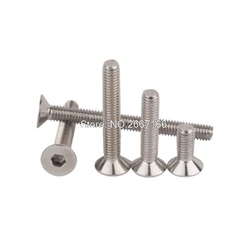 M6x50mm Stainless Steel Hex Socket Flat Head Countersunk Bolts Screw 10Pcs
M6x50mm Stainless Steel Hex Socket Flat Head Countersunk Bolts Screw 10Pcs