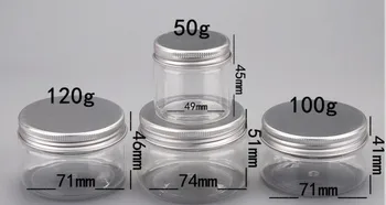 50g 100g 120g 150g Portable Plastic Cosmetic Empty PET JarMakeup Nail Art Cosmetic Storage Container Round Bottle Transparent
50g 100g 120g 150g Portable Plastic Cosmetic Empty PET JarMakeup Nail Art Cosmetic Storage Container Round Bottle Transparent