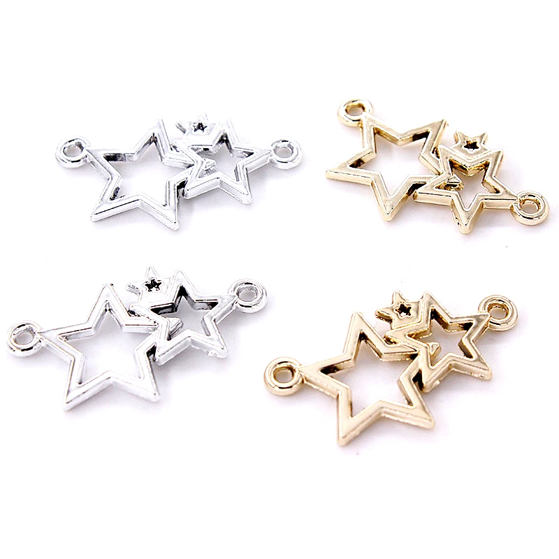 20pcs Metal five-pointed star Charms Pendant Bracelet Connectors for DIY Necklace Bracelet Jewelry Making Handmade Accessories
20pcs Metal five-pointed star Charms Pendant Bracelet Connectors for DIY Necklace Bracelet Jewelry Making Handmade Accessories