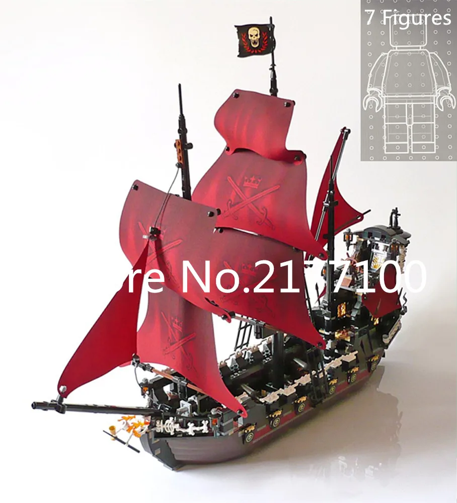 New Pirates series The Queen Annes Revenge model Building Blocks set Compatible 4195 classic Pirate Ship Toys
New Pirates series The Queen Annes Revenge model Building Blocks set Compatible 4195 classic Pirate Ship Toys