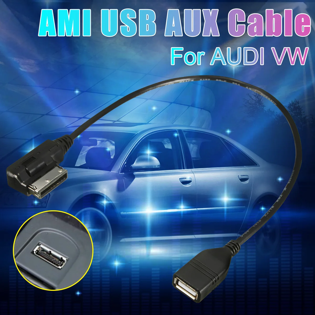 MDI MMI AMI AUX к USB гнездовой аудио адаптер кабель провод для AUDI A3/A4/A5/A6/Q5 VW Tiguan GTI CC Magotan|mdi