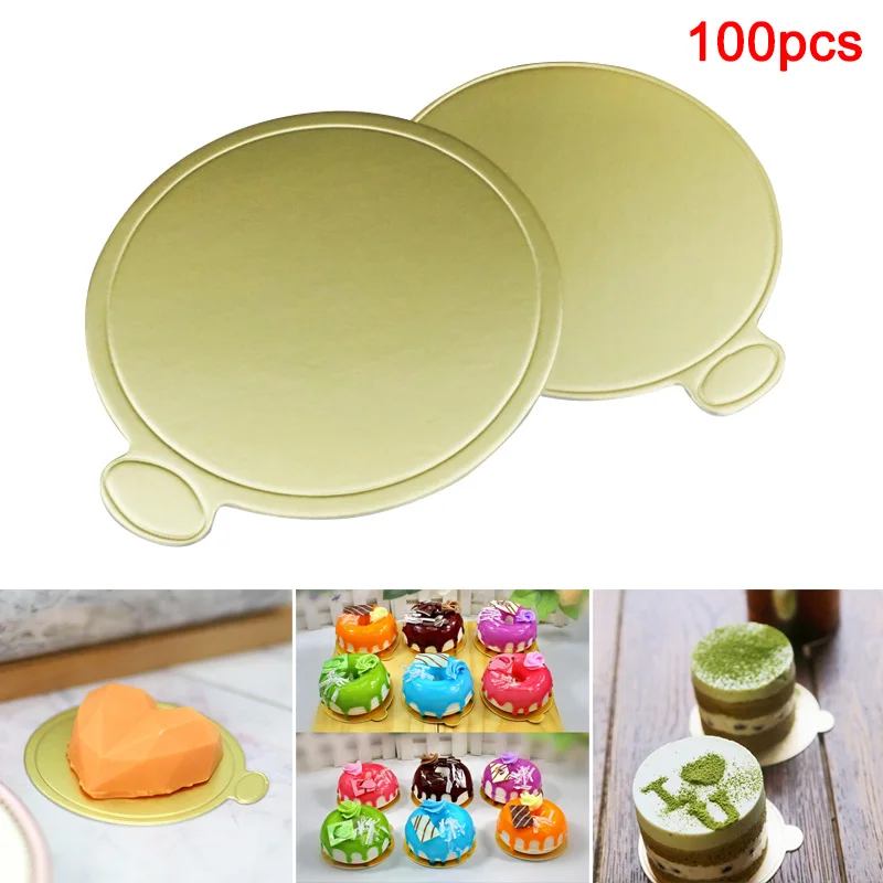 Newly 100pcs/Set Mousse Cake Boards Gold Paper Dessert Display Tray Birthday Wedding Cake Decorative Tools DAG-ship
Newly 100pcs/Set Mousse Cake Boards Gold Paper Dessert Display Tray Birthday Wedding Cake Decorative Tools DAG-ship