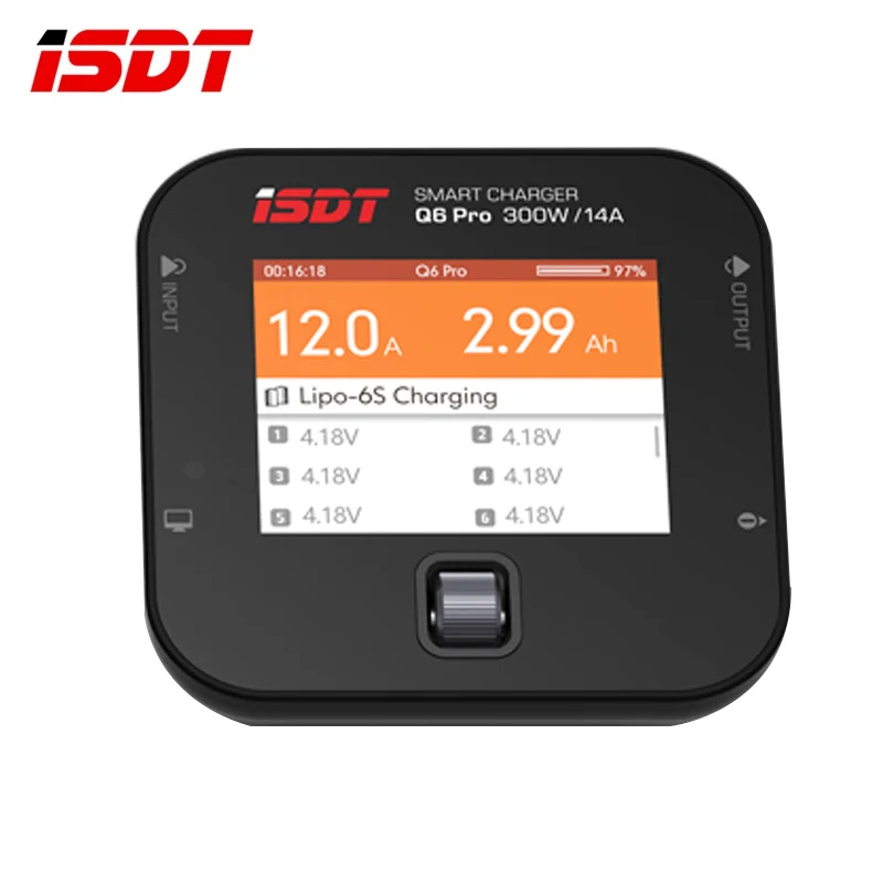 

In Stock ISDT Q6 Pro BattGo 300W 14A Pocket Lipo Battery Balance Charger Smart Digital Charger For RC Models DIY Spare Part