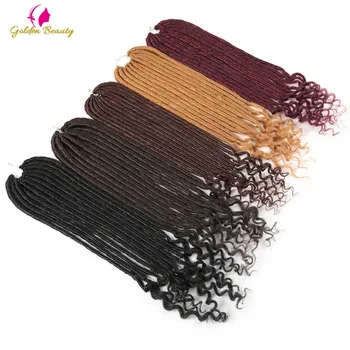 Golden Beauty 18" Soft Faux Locs Curly End Crochet Braiding Hair Synthetic Hair Extension 12Roots/Pack Goddess Locks
Golden Beauty 18" Soft Faux Locs Curly End Crochet Braiding Hair Synthetic Hair Extension 12Roots/Pack Goddess Locks
