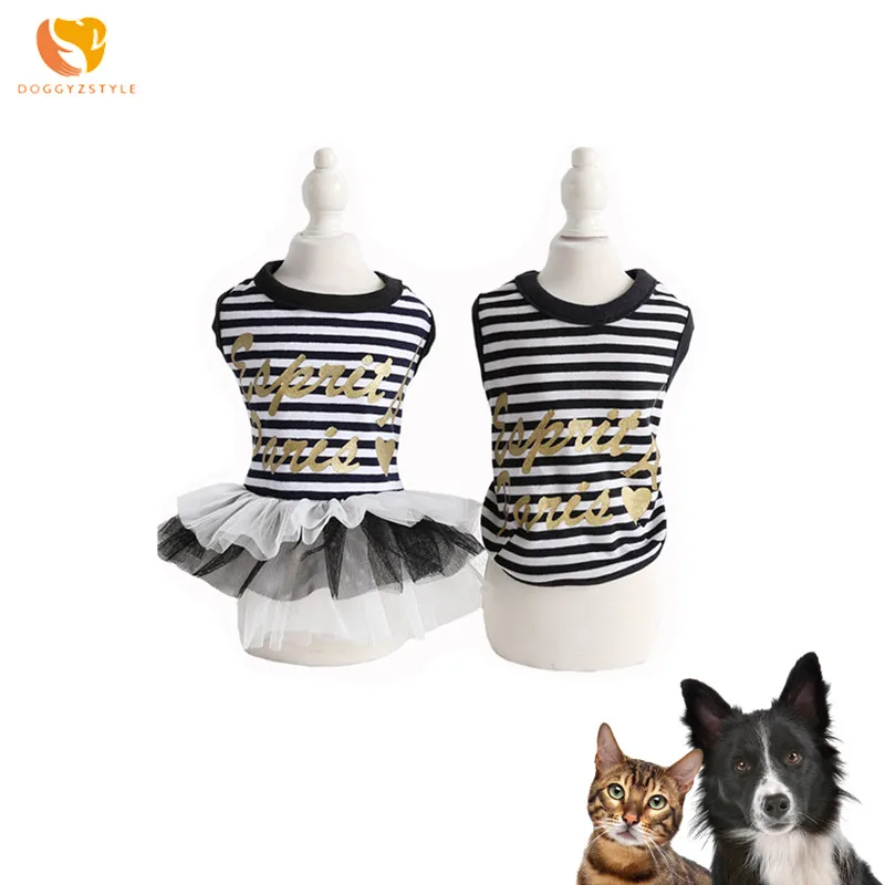 DOGGYZSTYLE Pets Clothes Dog Tower Printing Lovers Vest Dress Dogs Summer T Shirts Striped Skirt For Puppy Chihuahua Teddy
DOGGYZSTYLE Pets Clothes Dog Tower Printing Lovers Vest Dress Dogs Summer T Shirts Striped Skirt For Puppy Chihuahua Teddy