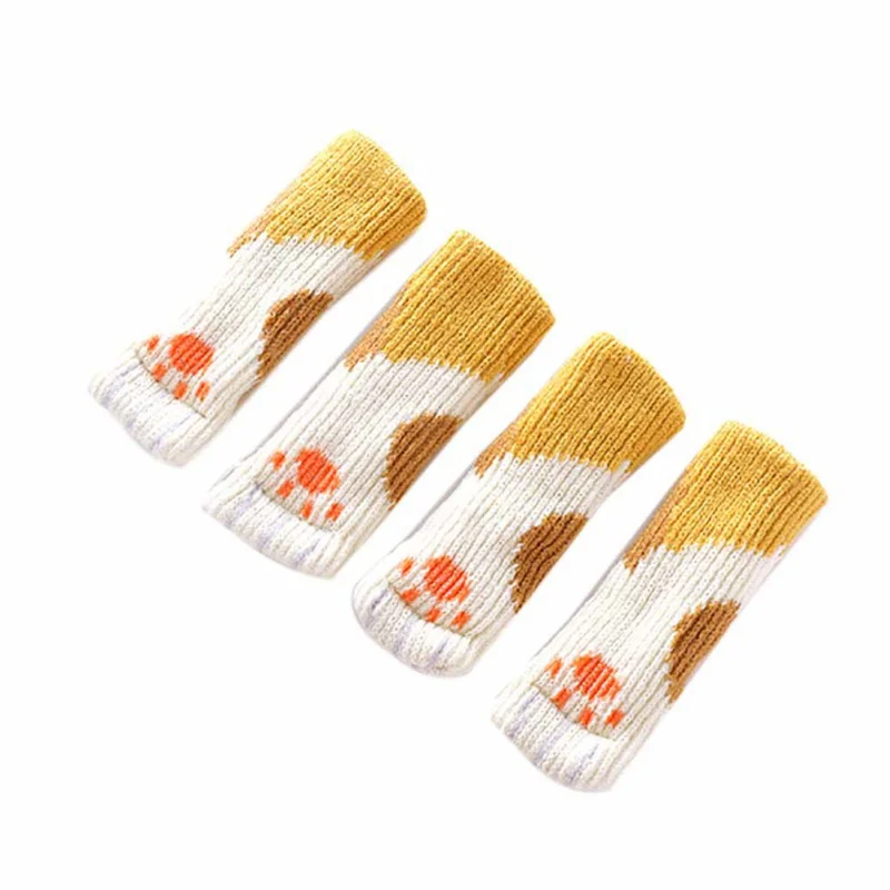 4Pcs /Set Cute Cat Paw Table Chair Foot Leg Knit Cover Protector Socks Sleeve Protector Good Scalability Non-Slip Wear
4Pcs /Set Cute Cat Paw Table Chair Foot Leg Knit Cover Protector Socks Sleeve Protector Good Scalability Non-Slip Wear