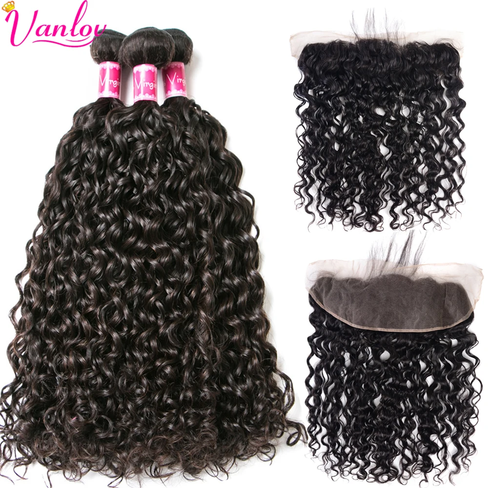 Vanlov Water Wave Bundles With Closure 13*4 Lace Frontal With Bundles Malaysian Human Hair Bundles With Closure Remy 3 Bundles
Vanlov Water Wave Bundles With Closure 13*4 Lace Frontal With Bundles Malaysian Human Hair Bundles With Closure Remy 3 Bundles
