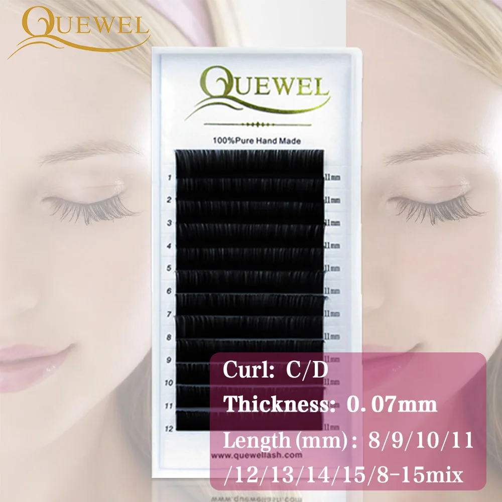 Quewel Premium Eyelash Extension Faux Mink Hair Natural Long Lashes 3D Korean Eye Lash Natural Style Individual False Eyelashes
Quewel Premium Eyelash Extension Faux Mink Hair Natural Long Lashes 3D Korean Eye Lash Natural Style Individual False Eyelashes