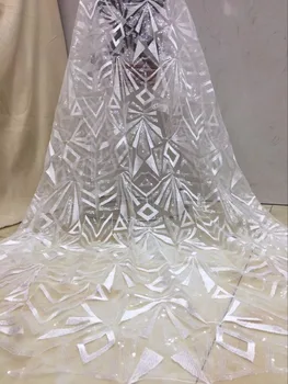 Nigerian laces Fabric 2018 White African Cord Laces Fabrics With Sequins High Quality Nigerian Lace For Wedding Dress X1109
Nigerian laces Fabric 2018 White African Cord Laces Fabrics With Sequins High Quality Nigerian Lace For Wedding Dress X1109