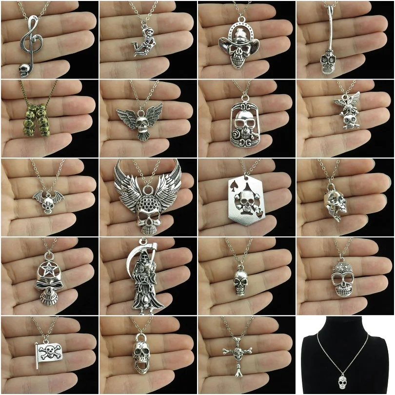 GLOWCAT Q2A52 Silver Bronze Chain Evil Wings Skull Skeleton Cranium Skull Music Notes Pendant Collar Necklace
GLOWCAT Q2A52 Silver Bronze Chain Evil Wings Skull Skeleton Cranium Skull Music Notes Pendant Collar Necklace