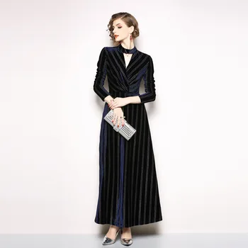 Golden Velvet Vintage Long Sleeves Dress Autumn 2019 New A-Line V-Neck Ankle-Length Striped Hollow Out Elegant Celebrities
Golden Velvet Vintage Long Sleeves Dress Autumn 2019 New A-Line V-Neck Ankle-Length Striped Hollow Out Elegant Celebrities