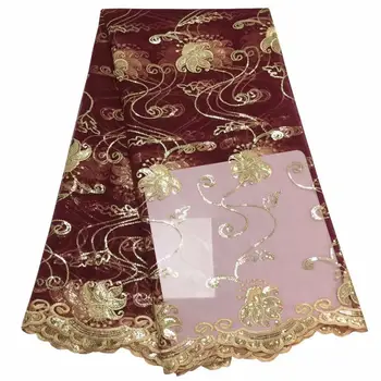 3 D Flowers Sequin Fabric 2019 Nigeria Wine Red Gold Lace Fabric New Arrival Evening Party Dress African Lace Fabric 5yards
3 D Flowers Sequin Fabric 2019 Nigeria Wine Red Gold Lace Fabric New Arrival Evening Party Dress African Lace Fabric 5yards