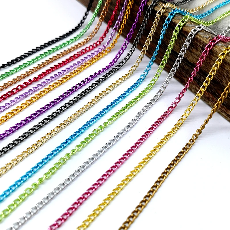 2 meters 2.8mm Metal Chain Colorful Aluminum Chain for Jewelry Making Findings DIY Supplies
2 meters 2.8mm Metal Chain Colorful Aluminum Chain for Jewelry Making Findings DIY Supplies