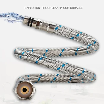 Water Line Stainless Steel Braided G1/4 Hot Cold Water Supply Faucet Connector Hoses with Red and Blue Stripes
Water Line Stainless Steel Braided G1/4 Hot Cold Water Supply Faucet Connector Hoses with Red and Blue Stripes