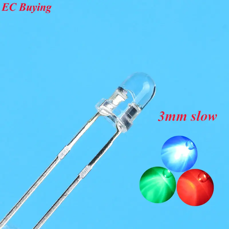 50 pcs Clear 3mm RGB Slow Flashing Red Green Blue 3 Colors Multicolor Flicker 3 mm Light Emitting Diode LED Lamps Blinking
50 pcs Clear 3mm RGB Slow Flashing Red Green Blue 3 Colors Multicolor Flicker 3 mm Light Emitting Diode LED Lamps Blinking