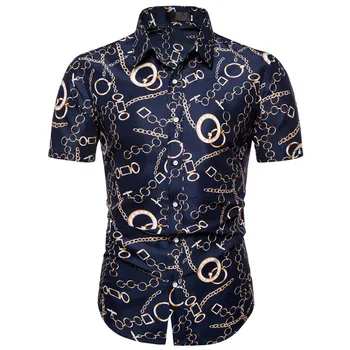 Summer Men's Shirts Blouse Casual Slim Fit Vintage Hawaii Printed Short Sleeve Turn-down Collar Men Dress Shirts Tops Clothing
Summer Men's Shirts Blouse Casual Slim Fit Vintage Hawaii Printed Short Sleeve Turn-down Collar Men Dress Shirts Tops Clothing