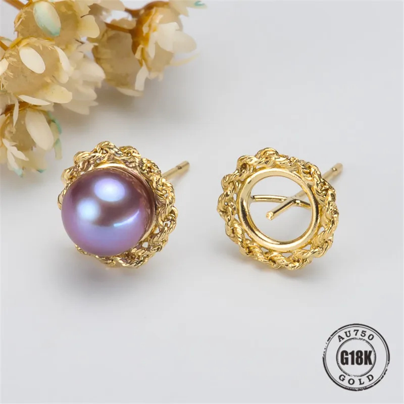 DIY Earrings Jewelry Findings Blank Earrings Bracket AU750 G18K Yellow Gold Simple Bracket Natural Pearl Needle Cap Accessories
DIY Earrings Jewelry Findings Blank Earrings Bracket AU750 G18K Yellow Gold Simple Bracket Natural Pearl Needle Cap Accessories