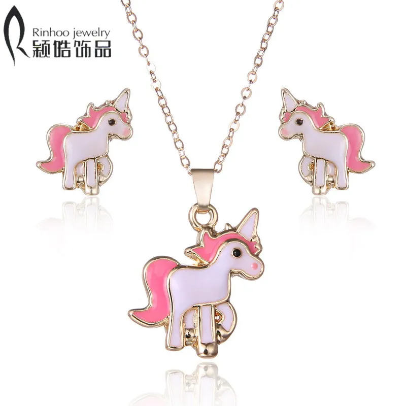 Hot Sale pink Animal Jewelry Set Chain Kids Jewelry Cartoon Horse Necklace Earring jewelry Sets for Girls best gifts
Hot Sale pink Animal Jewelry Set Chain Kids Jewelry Cartoon Horse Necklace Earring jewelry Sets for Girls best gifts