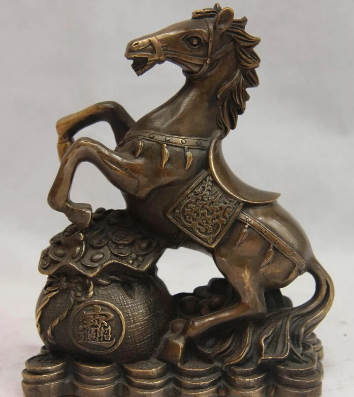 150624 S1961 8 Chinese Folk Old Bronze Copper Feng Shui Zodiac Wealth Bag Gallop Horse Statue discount 30% (C0324)
150624 S1961 8 Chinese Folk Old Bronze Copper Feng Shui Zodiac Wealth Bag Gallop Horse Statue discount 30% (C0324)