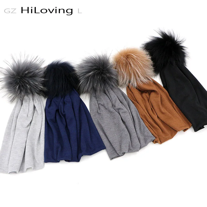 GZHilovingL INS Hot Winter Slouch Beanies With Fur Pompom Hats Women Soft Cotton Spring Autumn Solid Color Fur Ball Beanies Cap
GZHilovingL INS Hot Winter Slouch Beanies With Fur Pompom Hats Women Soft Cotton Spring Autumn Solid Color Fur Ball Beanies Cap