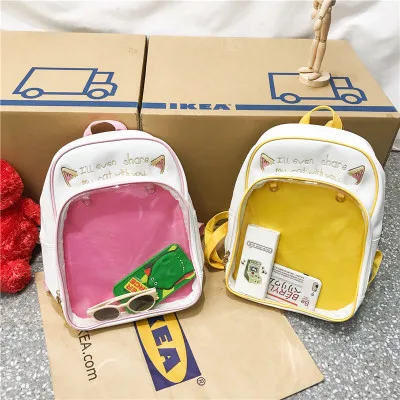 2019 New Arrival ita Bag Women Kawaii Clear Backpack 7 colors Ladies Transparent Backpack Teenage Girls Lovely Lolita bag Itabag
2019 New Arrival ita Bag Women Kawaii Clear Backpack 7 colors Ladies Transparent Backpack Teenage Girls Lovely Lolita bag Itabag